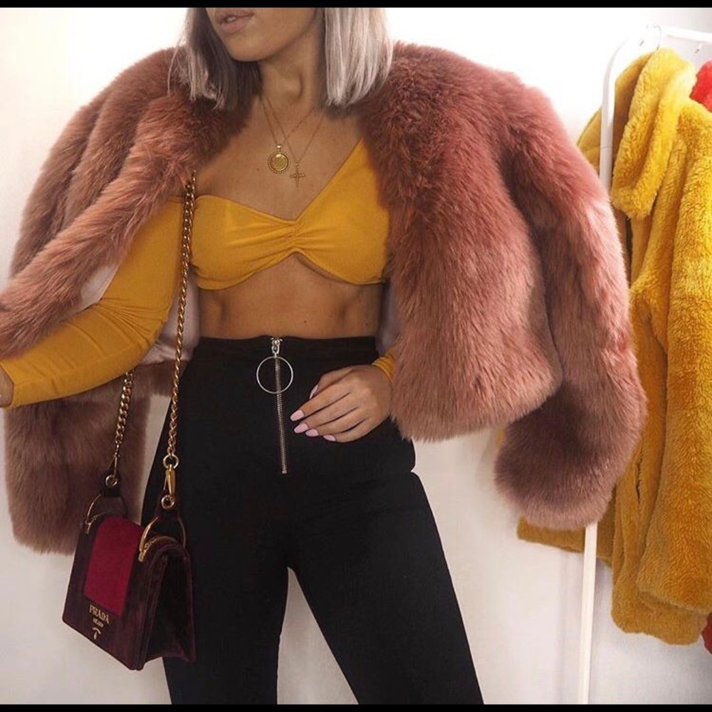 House of CB Kenta faux fur jacket - Picture 2 of 5